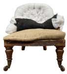 The very sad rolled edge of the chair