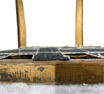 The gold legs and frame