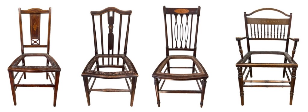 The chairs stripped and polished