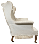 Side of chair with original calico cover