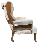 Calico cover removed from outer wing and arm