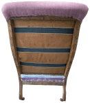 Back of chair showing new support webbing