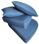 Plain seat cushions.