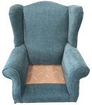 The finished seat, ready for the newly covered cushion