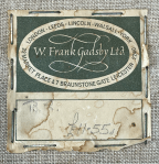W Frank Gadsby label attached to base
