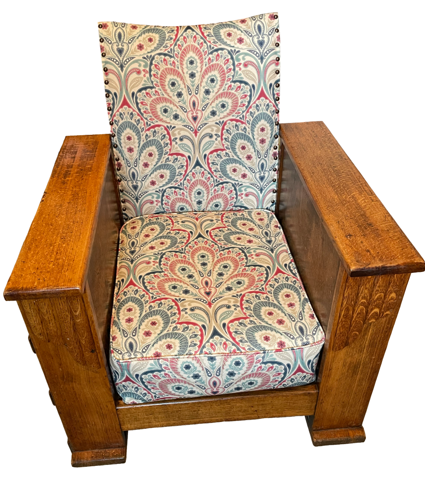 Completed chair from the front.