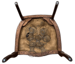 Old webbing removed and loose springs.