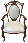 The chair with barrier cloth over seat and back.