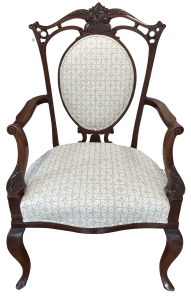 Finished chair from the front.